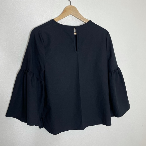 Who What Wear  Top Shirt Blouse Women's Size S Small Black Bell Sleeve - Picture 4 of 6